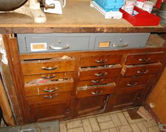 Drawers filled with tools