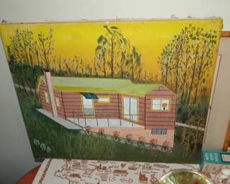 NY Log Cabin art