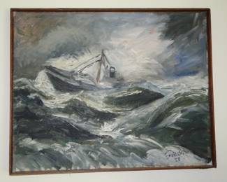 Waves at sea art