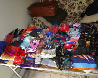 Tons of vintage and newer scarves