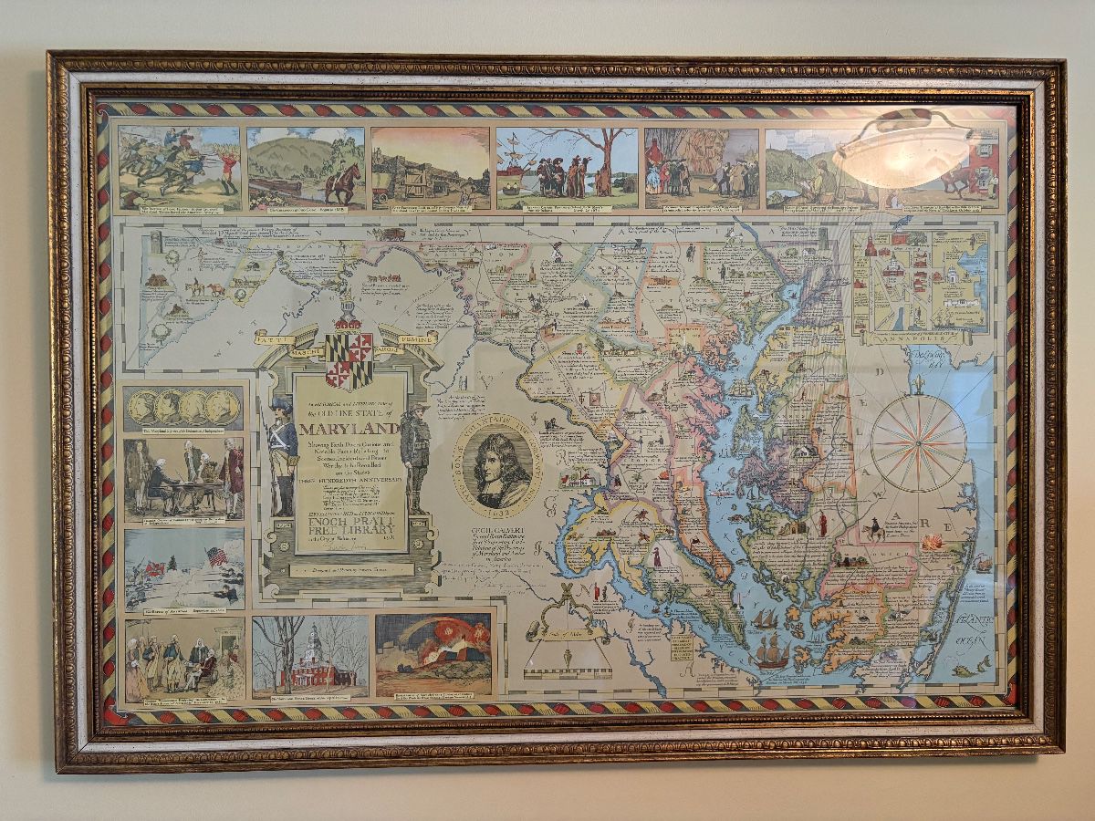 Edwin Tunis Map of Maryland