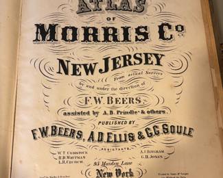 1868 F.W. Beers Atlas of Morris County