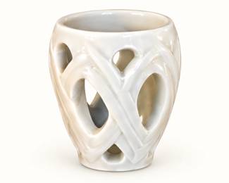 White openwork vessel