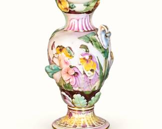 Floral ceramic vase