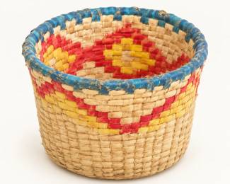 Colorful woven basket