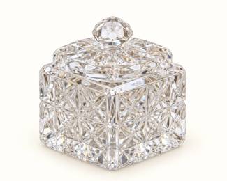 Small clear glass container 