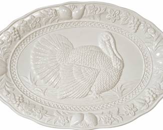 Embossed Turkey Harvest Serving Platter
