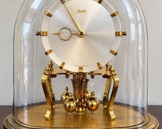 Vintage Kundo Clock Under Glass Dome