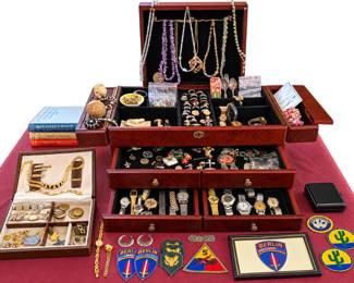 Vintage Jewelry Chest and Collectibles Display