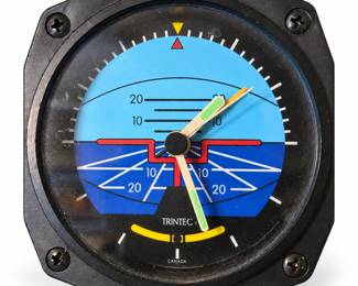 Vintage Trintec Aviation Attitude Indicator