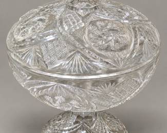 Vintage CutGlass Crystal Compote
