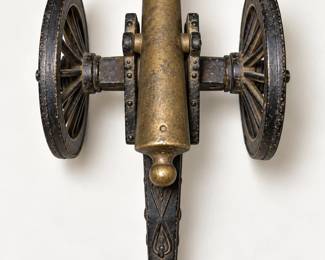 Antique Cannon on White Background