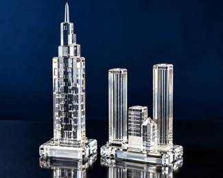 Crystal Skyscrapers in Navy Light