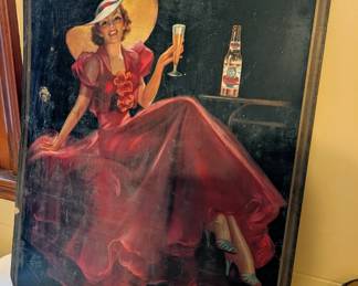 Antique Cook's Beer metal advertising sign