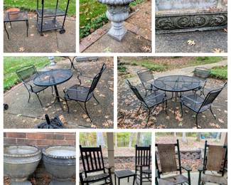 Outdoor furniture and concrete