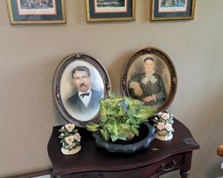 Convex framed antique photos
