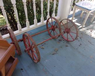 Pair Iron Wheels