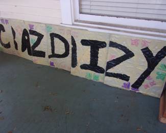 Painted Sign on Tin