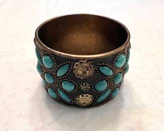 Cuff Bracelet with Turquoise 