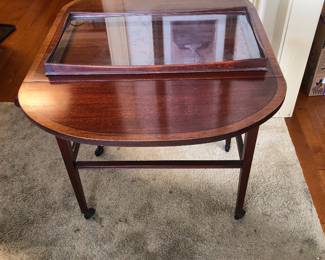 Drop Leaf Rolling Serving Table