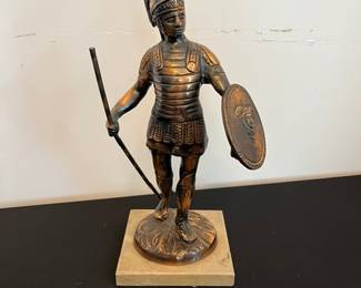 Vintage Bronze Classical Achilles Figurine