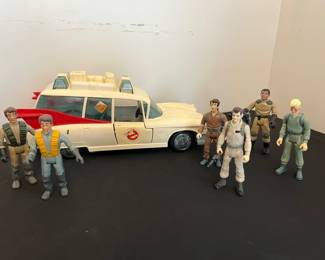 Vintage 1984/85 Ghostbusters Car & Figurines 