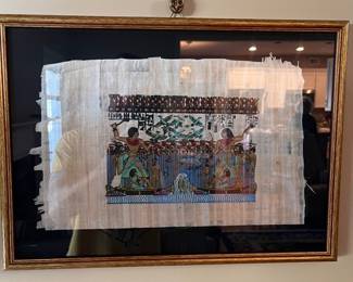 Hand-Painted Egyptian Papyrus Artwork