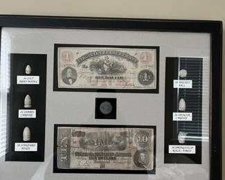 Civil War Artifacts (including historical banknotes & authentic bullets)
