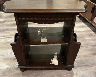 Vintage Walnut Side Table