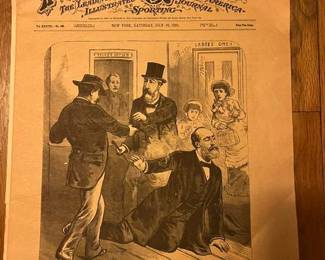 The National Police Gazette featuring President Garfield's Assassination