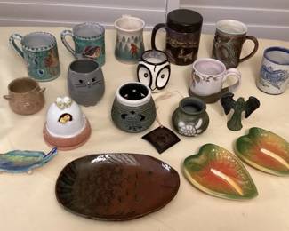 CCM125 Art Pottery Mugs, Trinket Dishes, Raku, Tea Light & More!