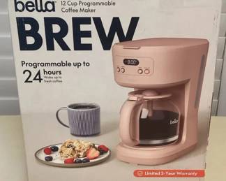 CCM109 Bella Pink Blossom 12 Cup Programmable Coffee Maker New