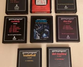 CCM061 Eight Vintage Atari Game Cartridges 