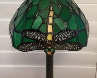 CCM006 Tiffany Style Stained Glass Dragonfly Desk Lamp New