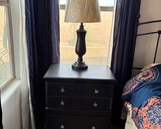 Bedside Drawer Unit And Lamp
