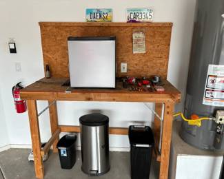 Compact Refrigerator And Workbench View