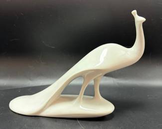 Royal dux porcelain peacock