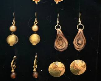 Fall art glass earring lot