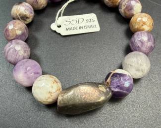 Sterling silver amethyst bracelet