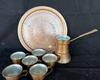 Copper serving set