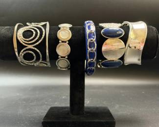 Bracelet lot: blue and silver