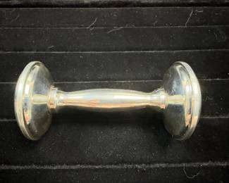 Sterling silver baby rattle