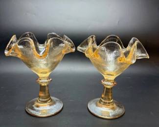 La rochere french art glass sorbet dishes