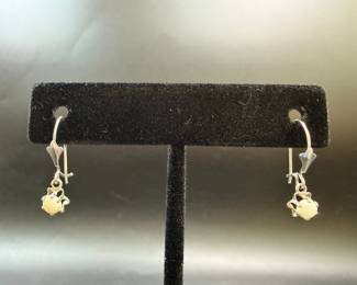 14kt gold opal earrings