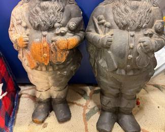 Cast iron fireplace figures 
