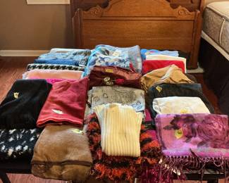 Variety of scarves
