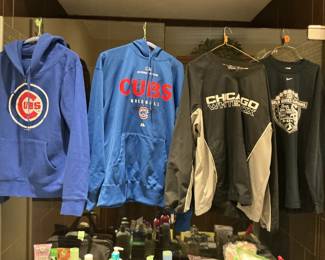 Sweatshirt, and other Cubs and White Sox shirts