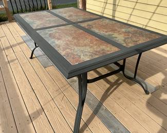 Outdoor slate topped table ….no chairs