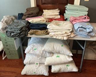 Sheet sets, pillows, 