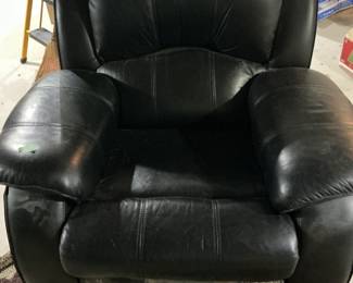 Black leather rocker/recliner…..presale $175